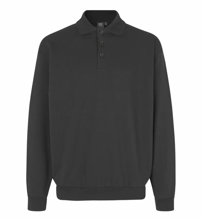 H.Polo-Sweatshirt, ID 0601, "REWE Dein Team"  Brust + Rücken