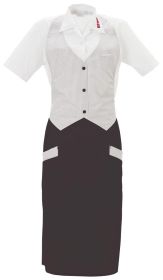 D.Rocklatzschürze, Latz gestreift, 2 Seitentaschen (REWE)