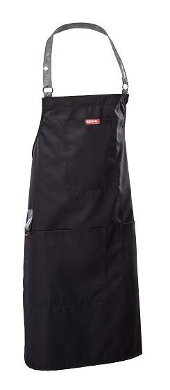 Latzschürze, Bindeband,Tencel schwarz