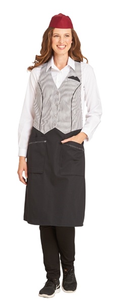 D.Rocklatzschürze, Latz gestreift (REWE), 100/2465 Leiber