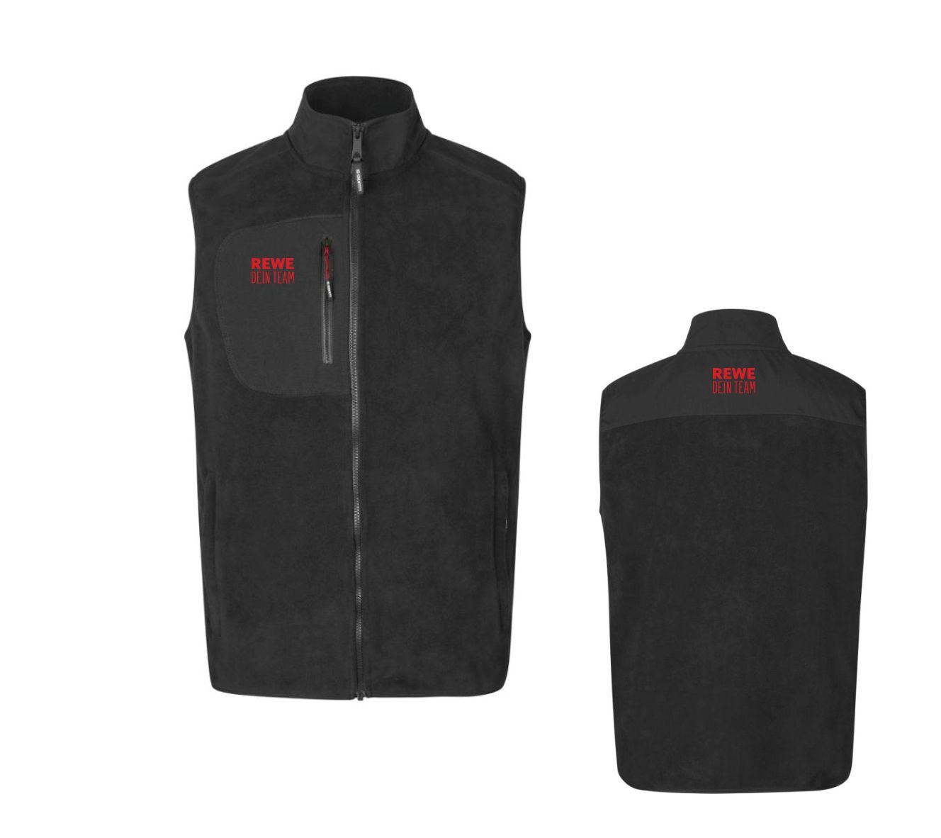 H. Fleece-Weste, ID 0746, REWE dein Team Brust+Nacken